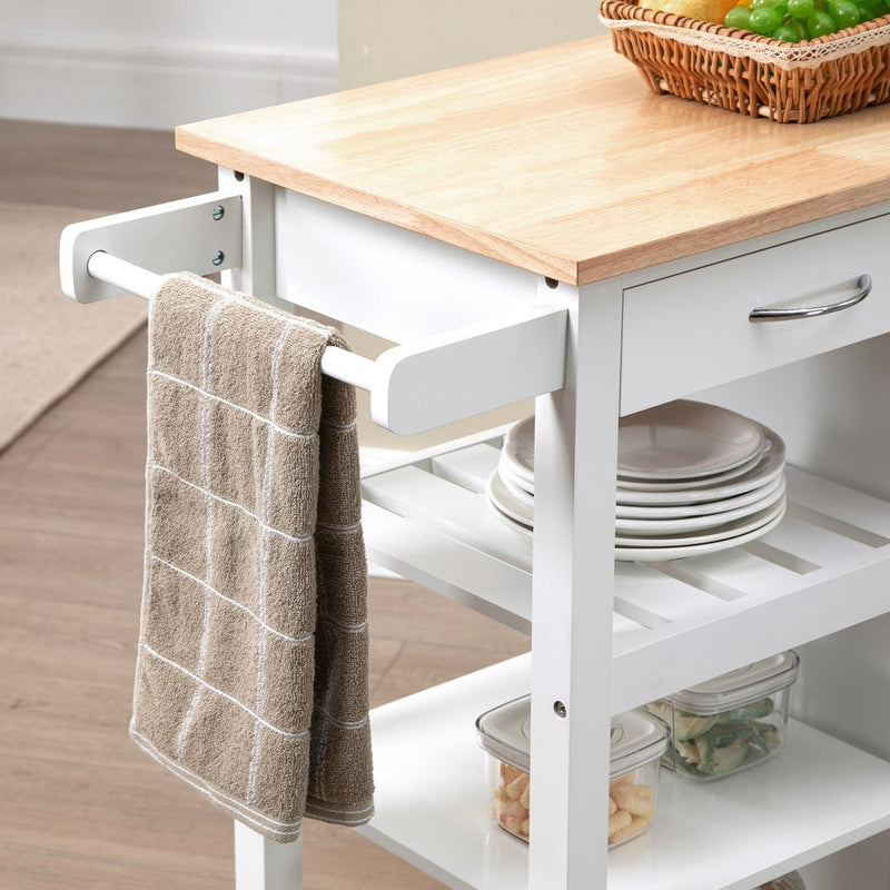 Kitchen CartUtility Kitchen Island with Storage Drawer, White
