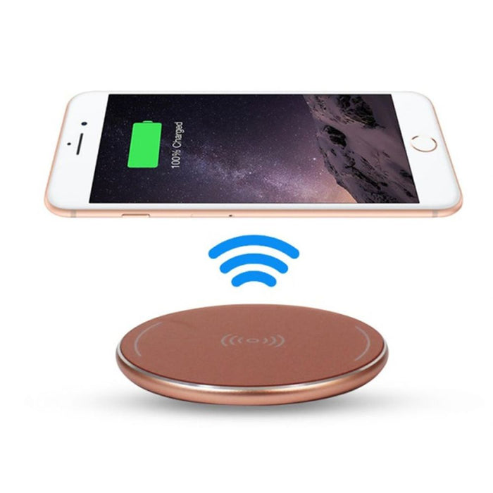 Aquarius Portable Wireless Charger - Rose Gold. Universal for all Devices. Effortless Charging. Safe & Reliable.