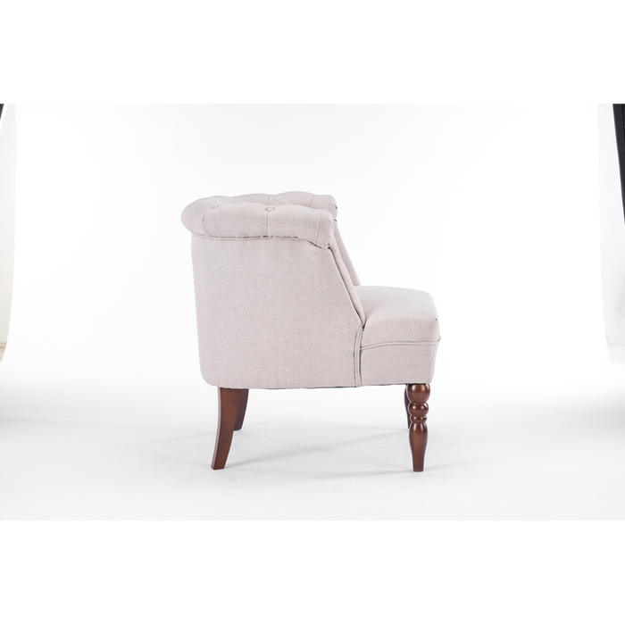 Premium Cream Linen Arm Chair - 77cm | Sturdy & Stylish | Perfect for Home, Office, and Hospitality