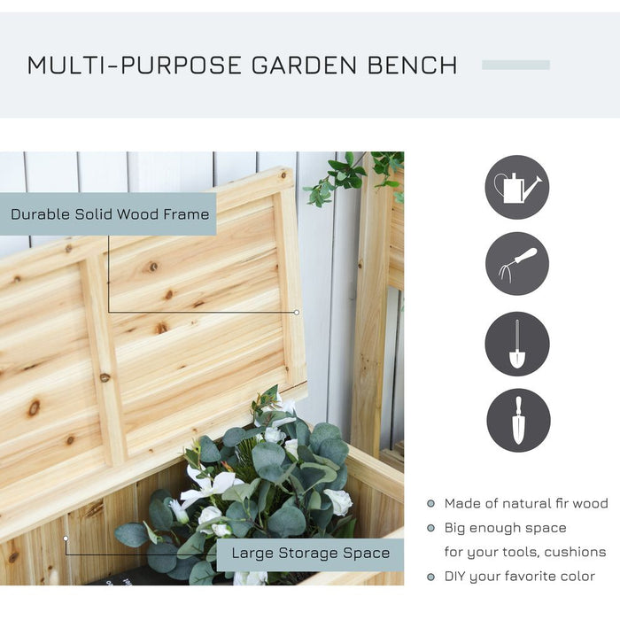 Outdoor Garden Bench & Storage: Wood Deck Seating & Arch Design