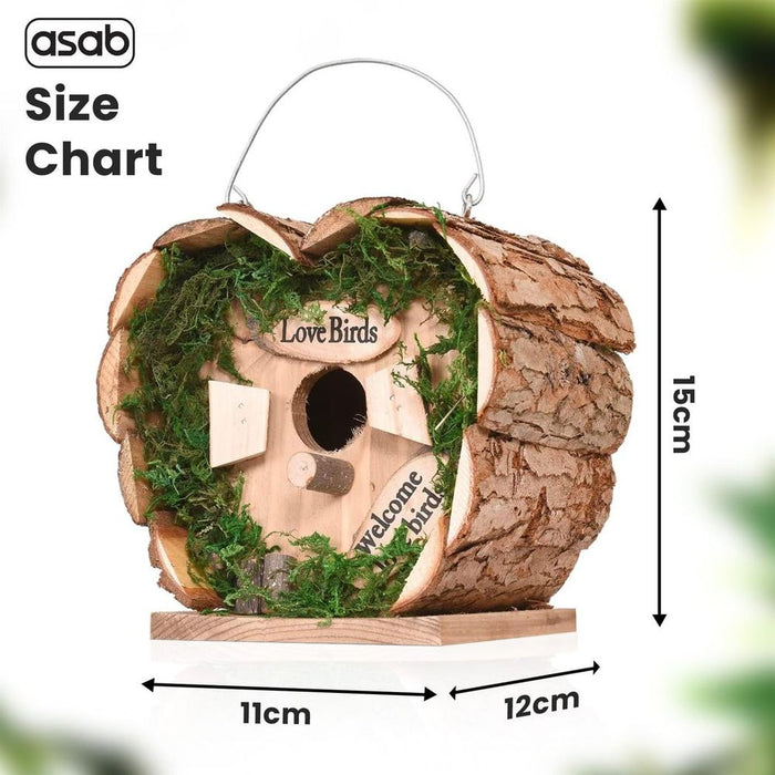 ASAB Bird Hotel Wooden - Perfect for Smaller Garden Birds - Versatile and Rustic - Ideal Gift