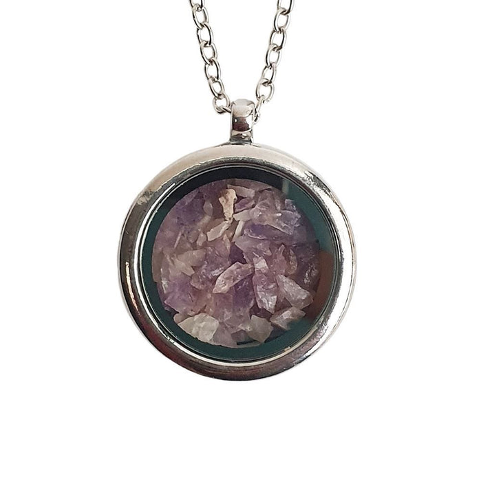 Locket Pendant with Crystal Sand - Eternal Memories, Energy, & Style - Hypoallergenic