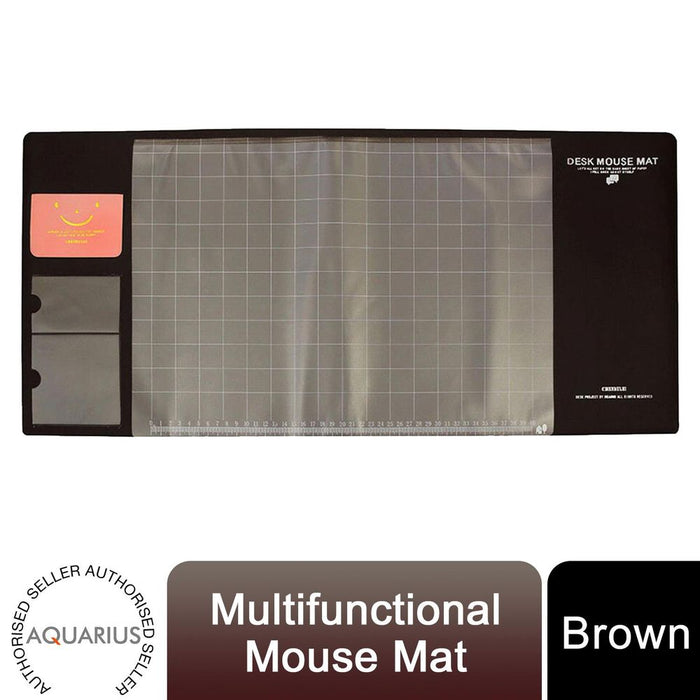 AQ Multifunctional & Eco-friendly Office Desk Mouse Mat - Brown