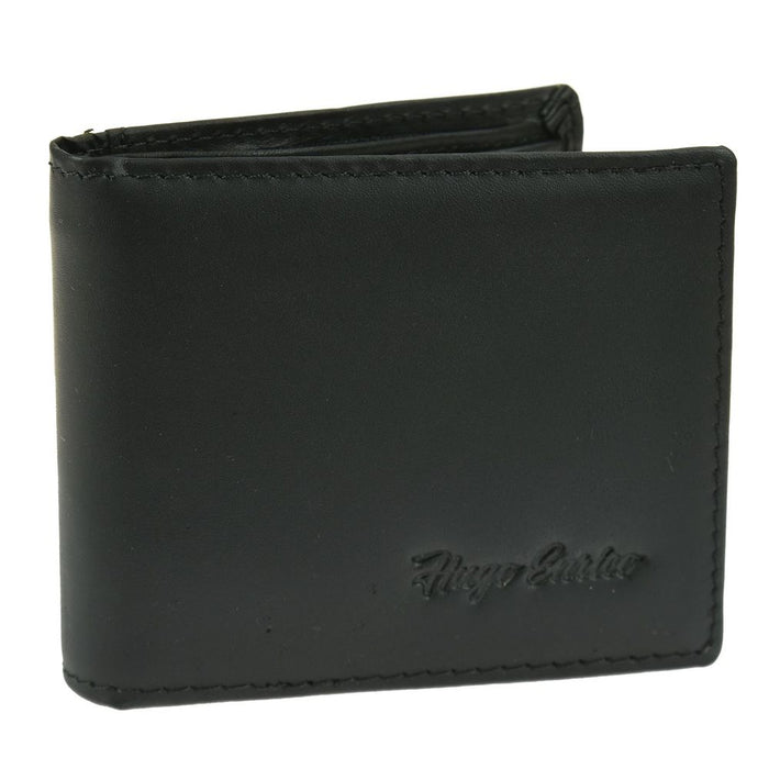 Hugo Enrico Coin Pouch Wallet - Black Design 9 (SEND WITHOUT BOX)