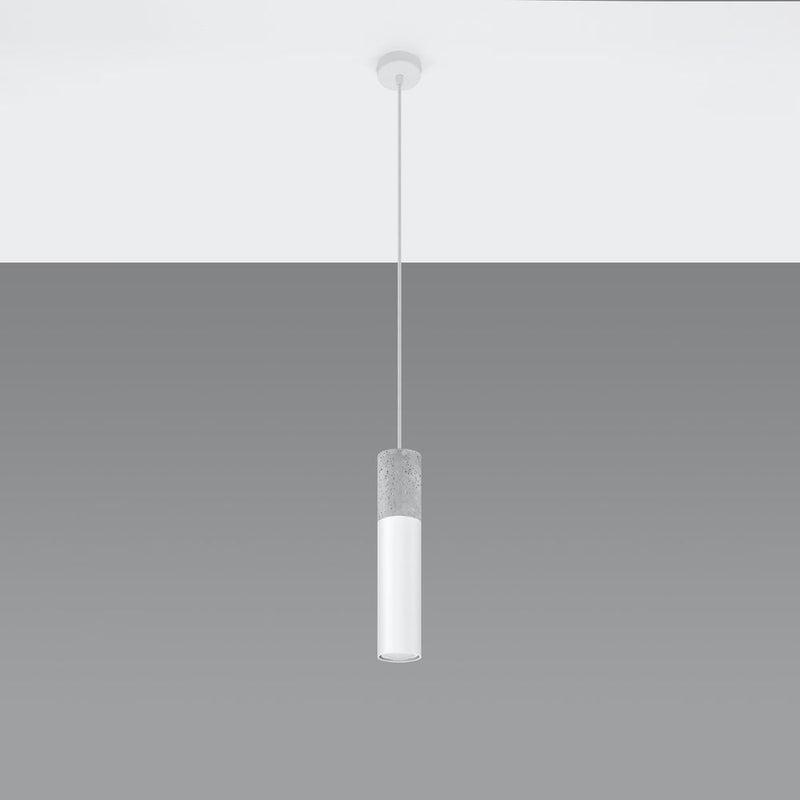 Modern Pendant Lamp: Steel & Concrete Design - High Quality GU10