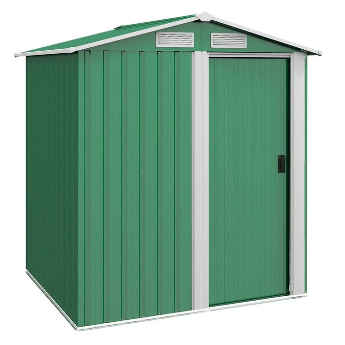 Outsunny 5ft x 4.3ft Outdoor Metal Storage Shed - Sliding Door, Sloped Roof