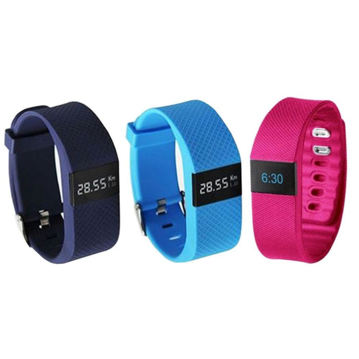 Bas-Tek Pulse Fitness Tracker Watch - Heart Rate Monitor, Pink - High Quality, Easy-to-Use - 15 day Battery Life - Bluetooth