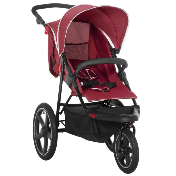 Lightwieght Pushchair w/ Reclining Backrest From Birth to 3 Years - Red