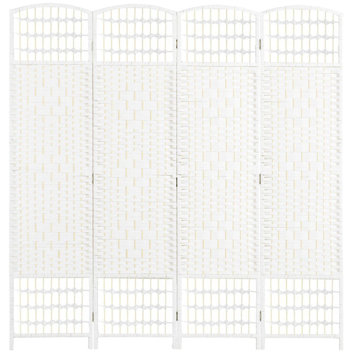 Premium HOMCOM Folding Room Divider - Stylish 4 Panel Privacy Screen, 170cm, White