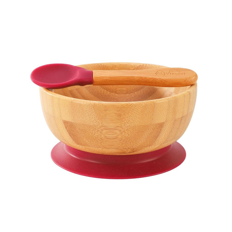 BPA-FREE BAMBOO BOWL & SPOON SET - Anti-slip, Easy-to-clean - Ideal for Kids - Best Quality!