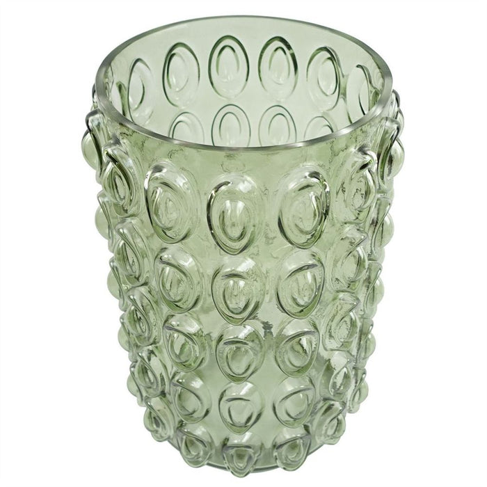 Premium Green Retro Bubble Vase - 30cm - Best Quality Glass vase - Perfect for Real or Artificial Flowers - Hand Finished - Limited Stock