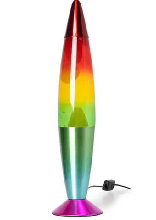 Tobar Lumez Motion Rainbow Lava Lamp - Brightly Coloured Retro Effect - Mains Powered - 40cm Tall