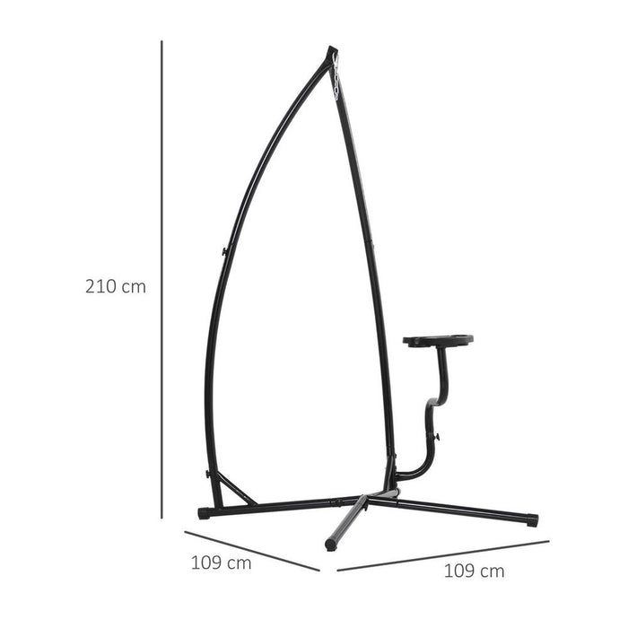 Hammock Chair Stand Heavy Duty Metal C-Stand Indoor/Outdoor - Premium Quality & Easy Assembly