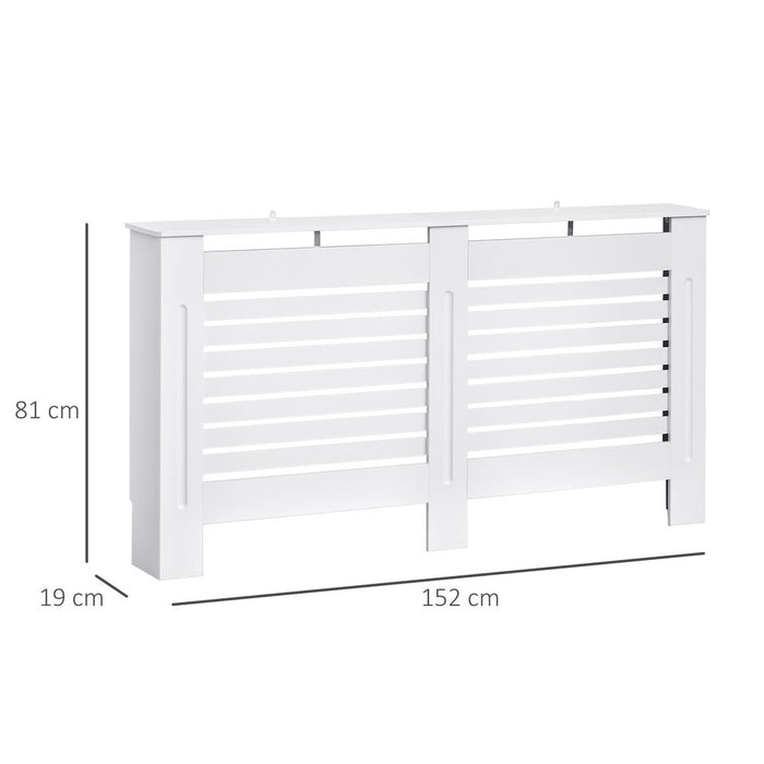 Premium MDF Radiator Cover - 152 cm - White Finish - Protect & Style Your Room - Free Shipping