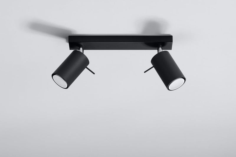 Premium Black Rotating Tube Ceiling Lamp - Modern Loft Design - High Quality GU10 Bulbs - Best for Unique Arrangements