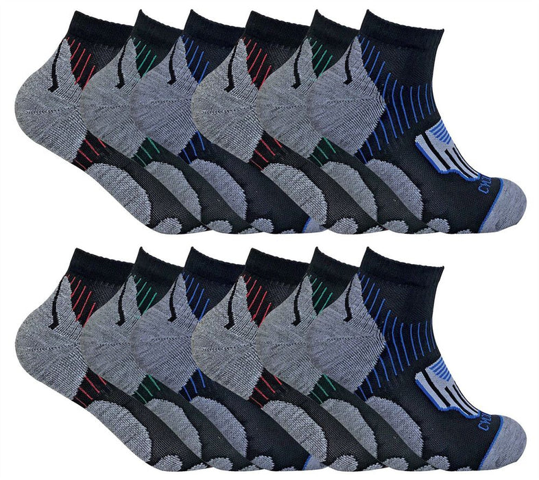 12 Pack Men’s High Performance Ankle Cycling Socks