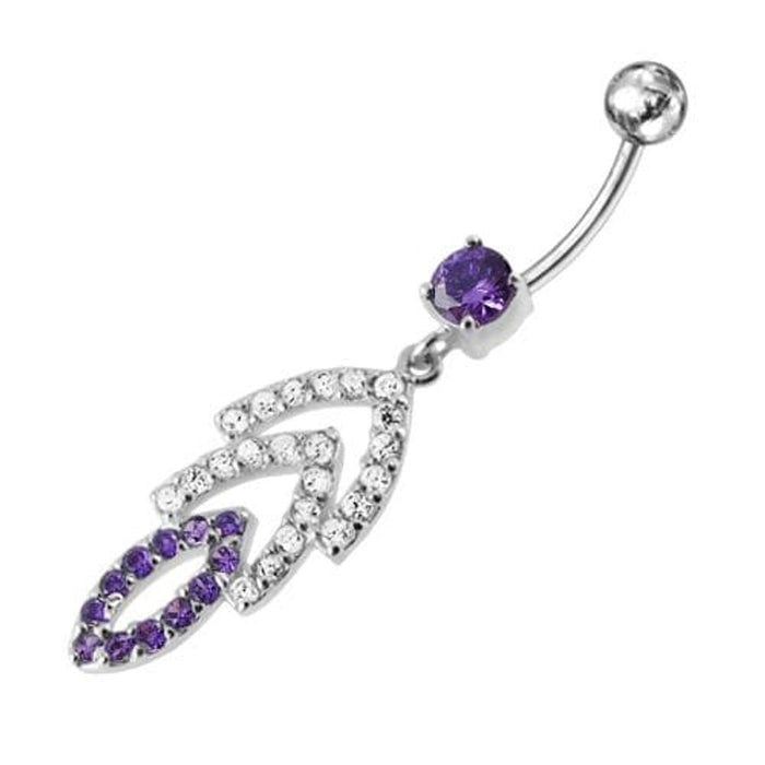 Jeweled Fancy Dangling Belly Ring