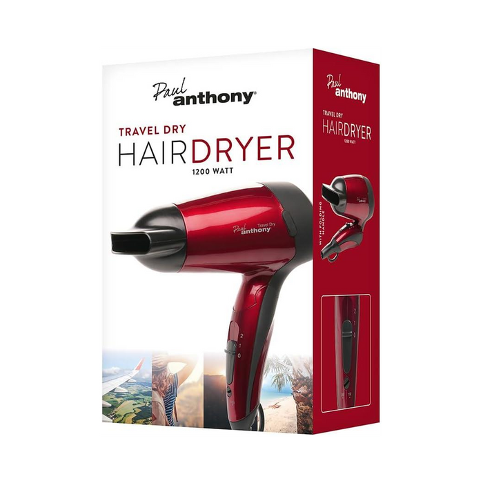 Top-Quality Paul Anthony 1200w Travel Hair Dryer - Ultimate Portability & Style!