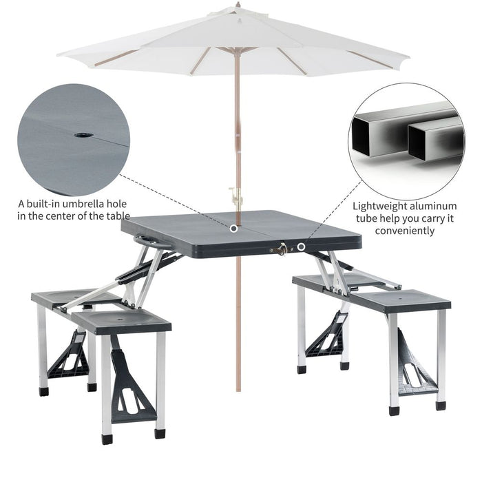 Portable Camping Table & Chairs Set - Foldable, Outdoor, BBQ, Party