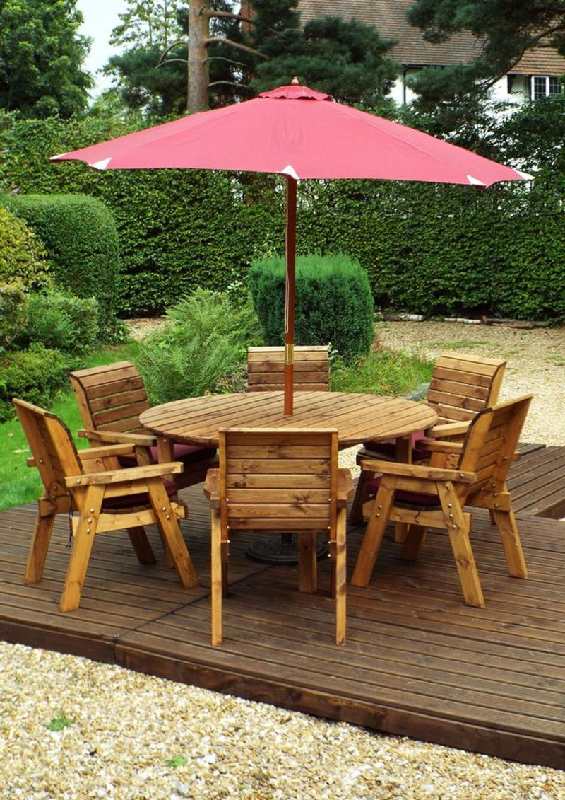 Luxurious Outdoor 6-Seater Circular Dining Set