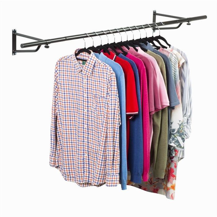 5ft Black Garment Rail: Durable Metal, Easy Assembly, Premium Quality