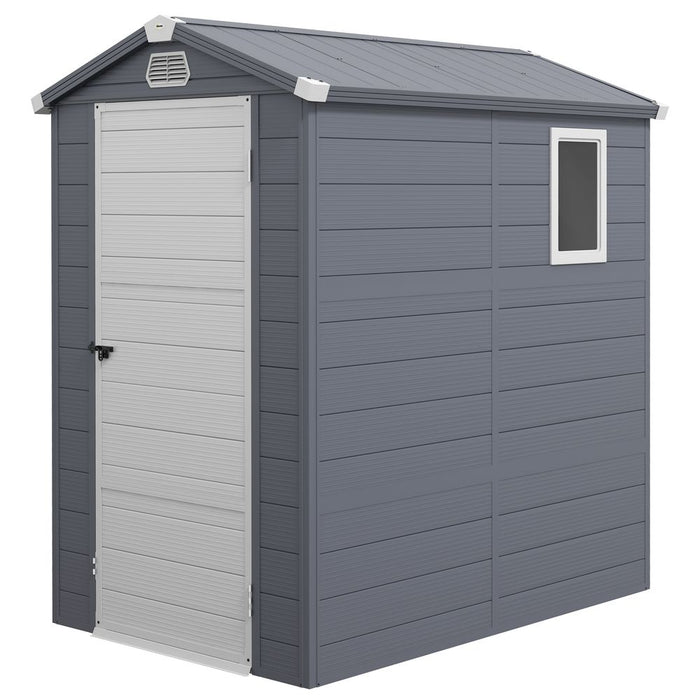 Outsunny Garden Shed Storage with Foundation Kit and Vents