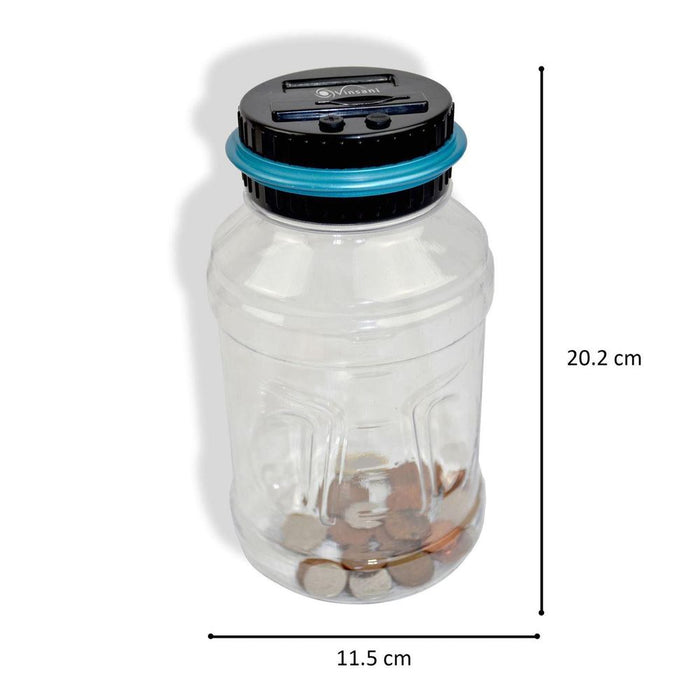 Digital Piggy Bank UK Coin Counting Jar Money Box Coin Saving Pot