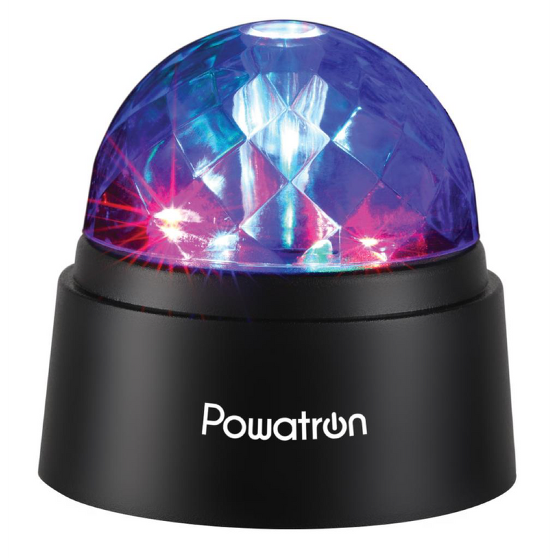POWATRON Crystal Starball Disco Light Projector Mini Disco Party Lights Enchanting Patterns Compact & Portable Disco Ball Light for Home Parties Kids & Adults RGB Stage Lamp Light Batteries Included