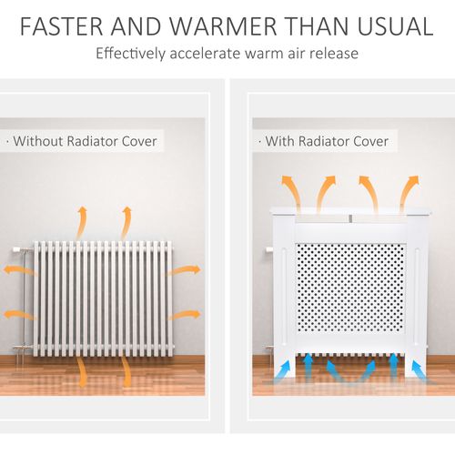 Radiator Cover Heating Cabinet Grill Style Diamond Design 78Lx19Wx82Hcm