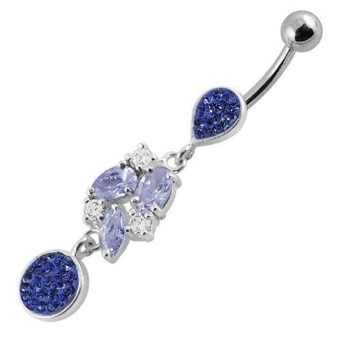  Fancy Dangling With SS Banana Navel Ring