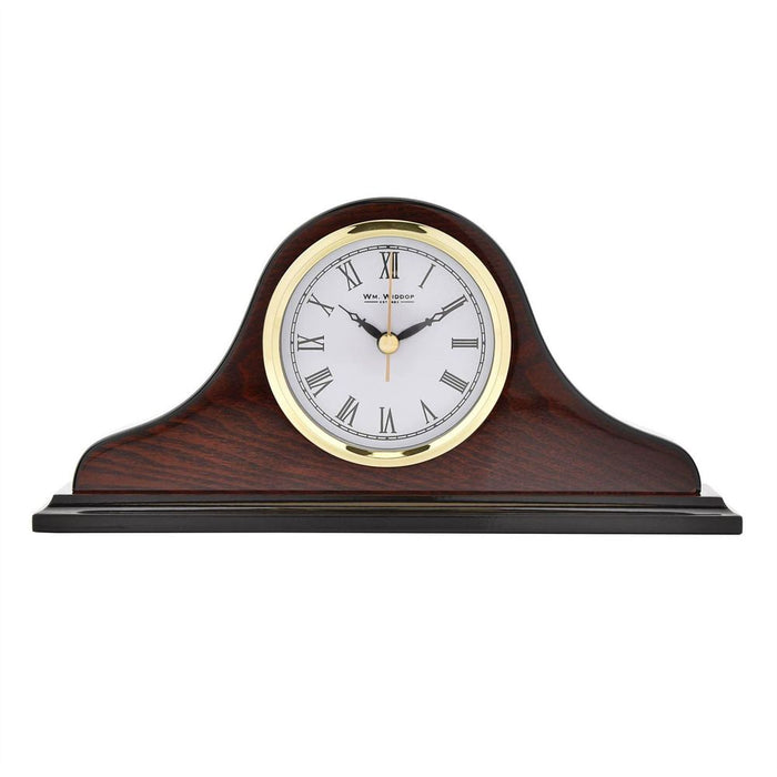 Widdop Napoleon Wooden Mantel Clock: Classic Mahogany Design, Roman Numerals - Best Quality