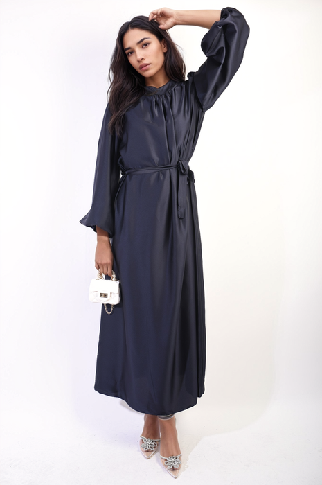 Astrid Long Sleeve High Neck Maxi Dress - Elegant and Comfortable