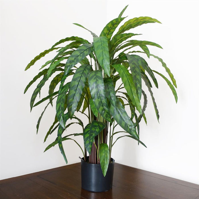 Ultra-Realistic 90cm Variegated Artificial Calathea Plant: Perfect for All Decor Styles!