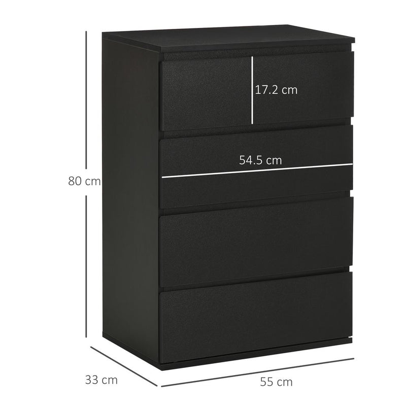 HOMCOM Bedroom Chest of Drawers, 4 Drawers Dresser, Drawer Unit