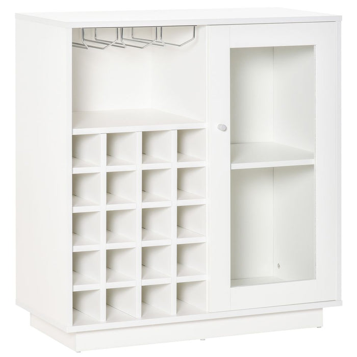 Modern Sideboard Wine Cabinet Cupboard with Glass Door Glass Holder