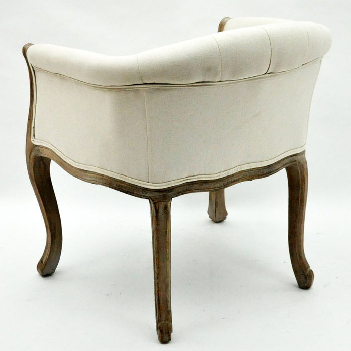 Classic Elegant Louis Chair | Natural FR Linen Fabric | High-Quality | Versatile