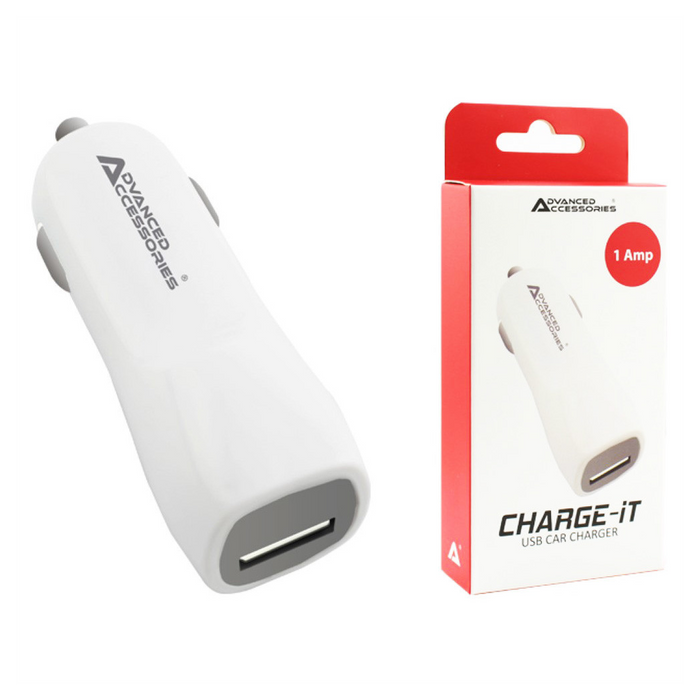 AA CHARGE-IT USB Car Charger-White