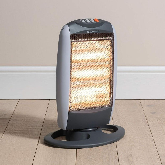 Instantly Warm with Daewoo 1200w Oscillating Halogen Heater - Best Quality Guaranteed!