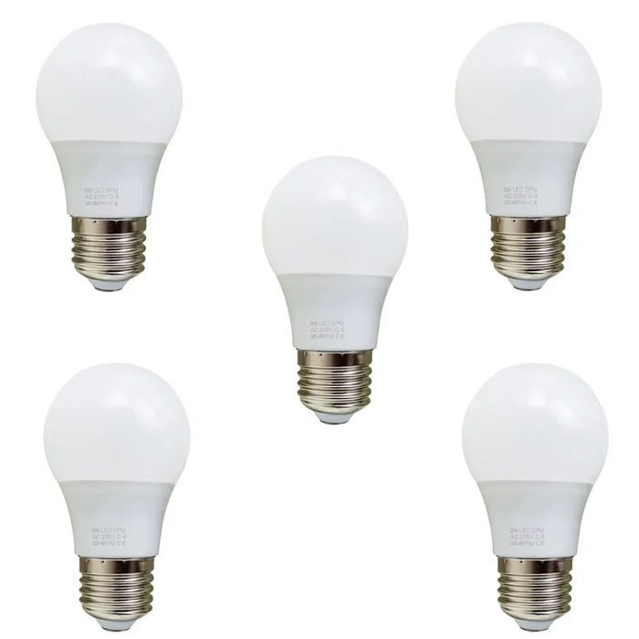 E27 3W Energy Saving Warm White LED Light Bulbs A60 E27 Screw-in non dimmable bulbs