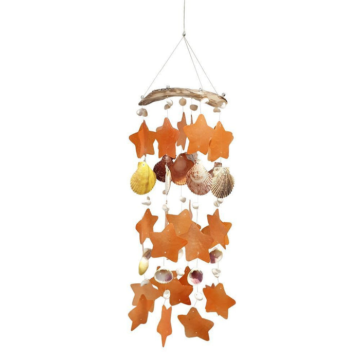 Vie Naturals Capiz & Seashell Wind Chime, 55cm Hanging Height