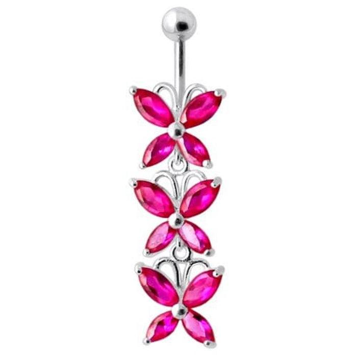 Top Quality Stone Fancy Jeweled Dangling Belly Ring