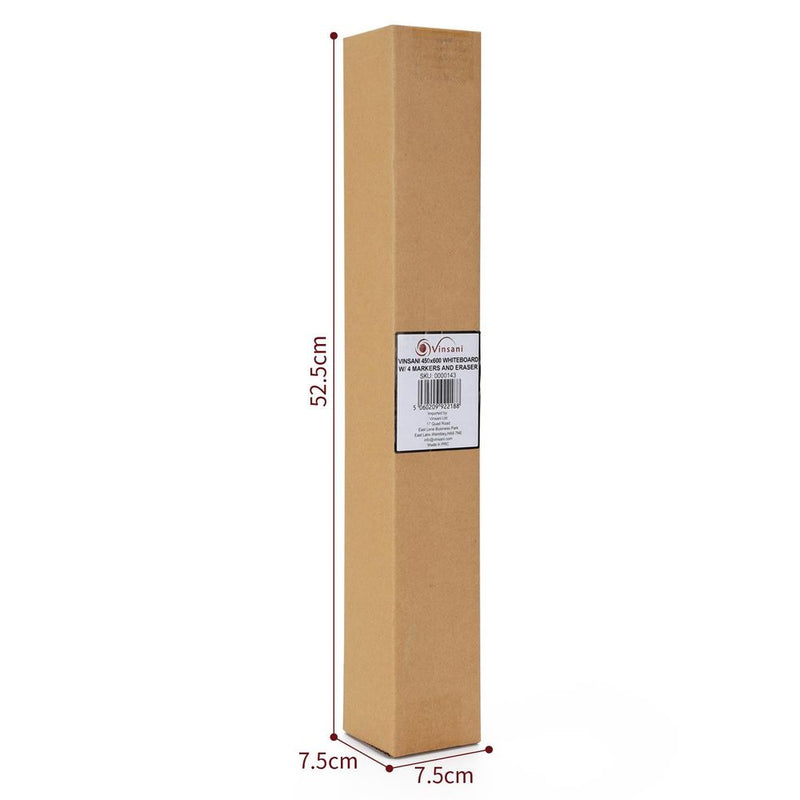 Premium Vinsani Magnetic Whiteboard 450x600 + 4 Markers & Eraser