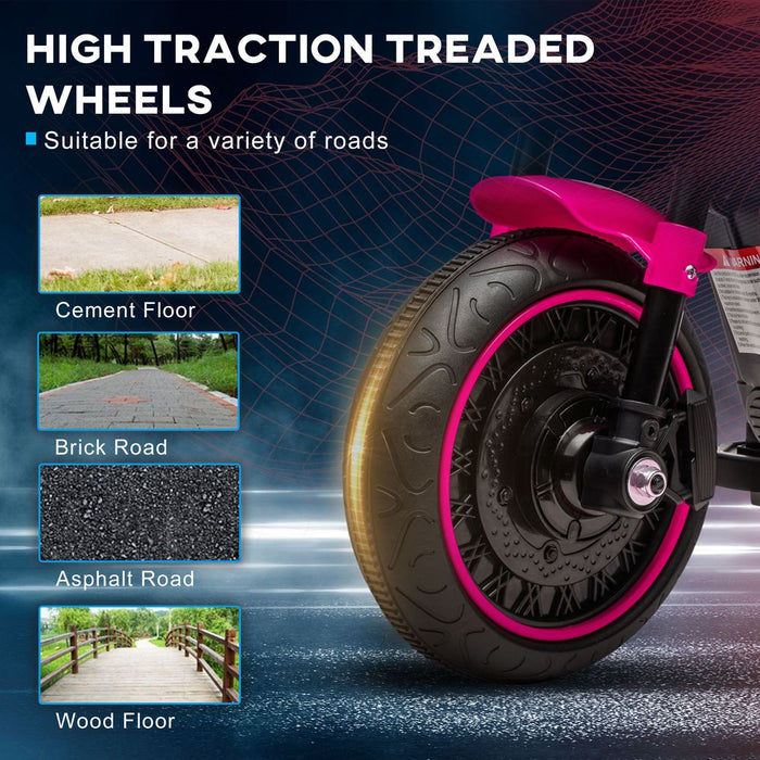 Ultimate Pink Electric Motorbike: Training Wheels, Headlight - Quality, Safe & Fun Ride for Kids