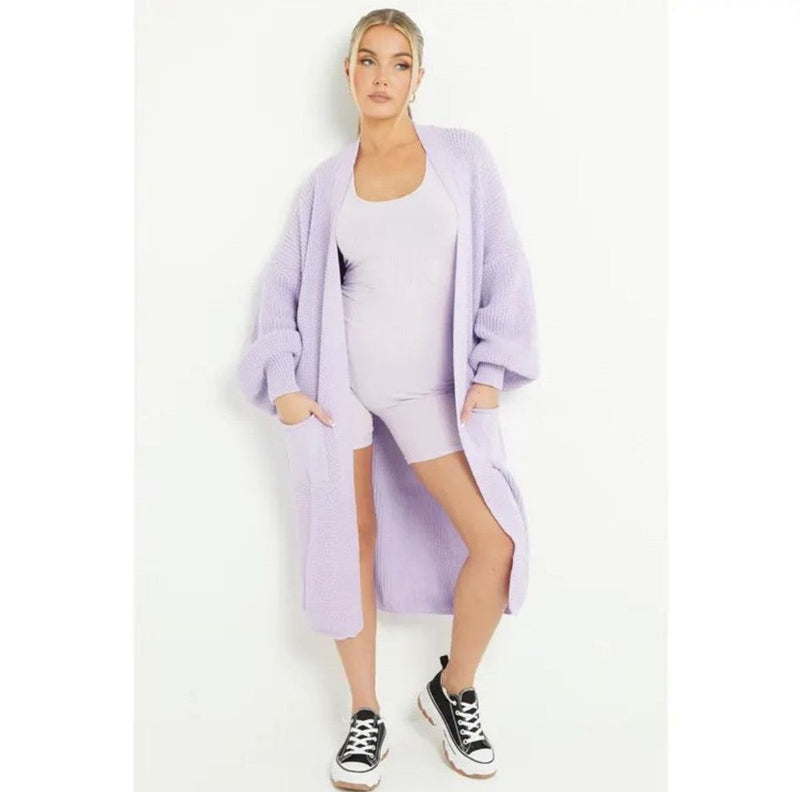 Ladies Balloon Sleeve Cardigan