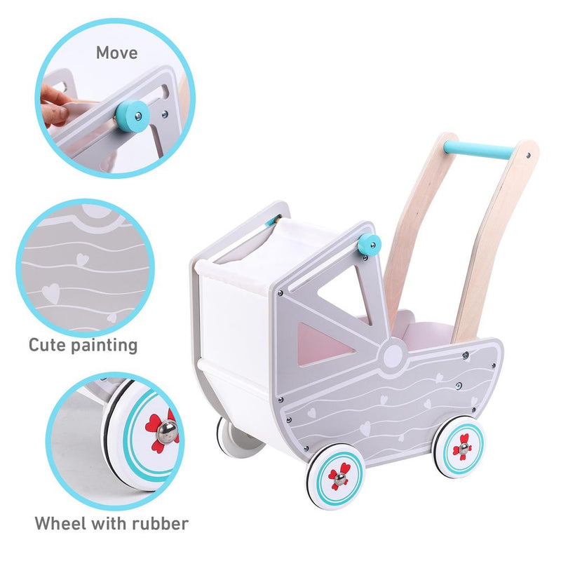 Deluxe SOKA Doll Pram - High-Quality Wooden Toy
