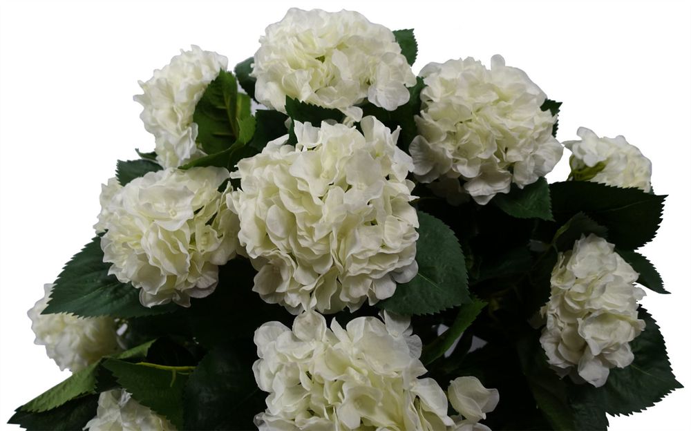 70cm Fake White Bush Hydrangea Plant - High Quality