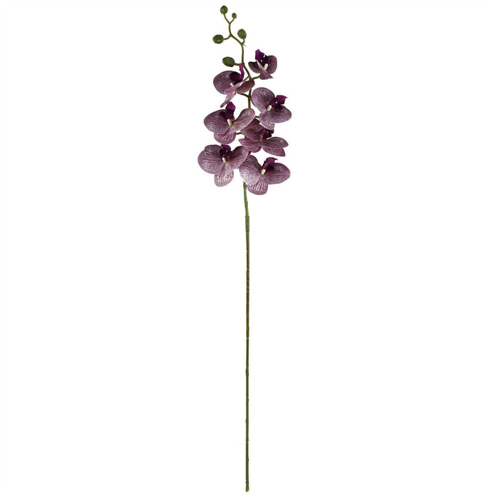 Amethyst Vase, Artificial Orchids & Foliage - 80cm