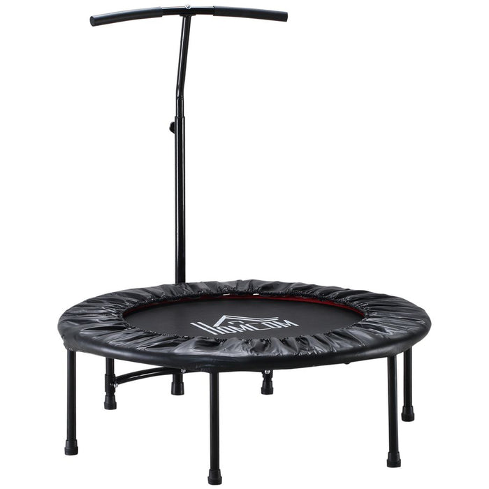 Premium 40'' Kids Mini Trampoline | Adult Rebounder Jumper w/ Handle | Fitness HOMCOM