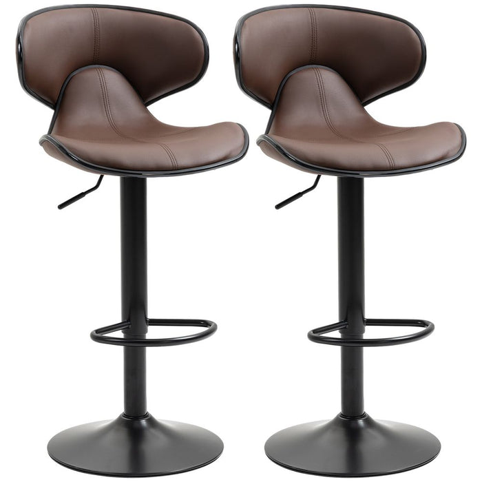 Premium Quality, Set of 2, Steel Frame Barstools with Footrest and Backrest - Perfect for Any Style