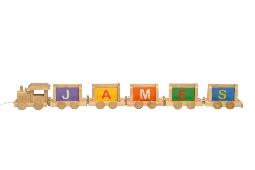 Personalised Name Wooden Alphabet Train Letters